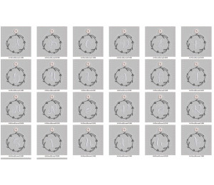 2€ ZUSATZTÜRCHEN 16. Dezember - Stickserie - ITH Anhänger Blumenrahmen Monogram